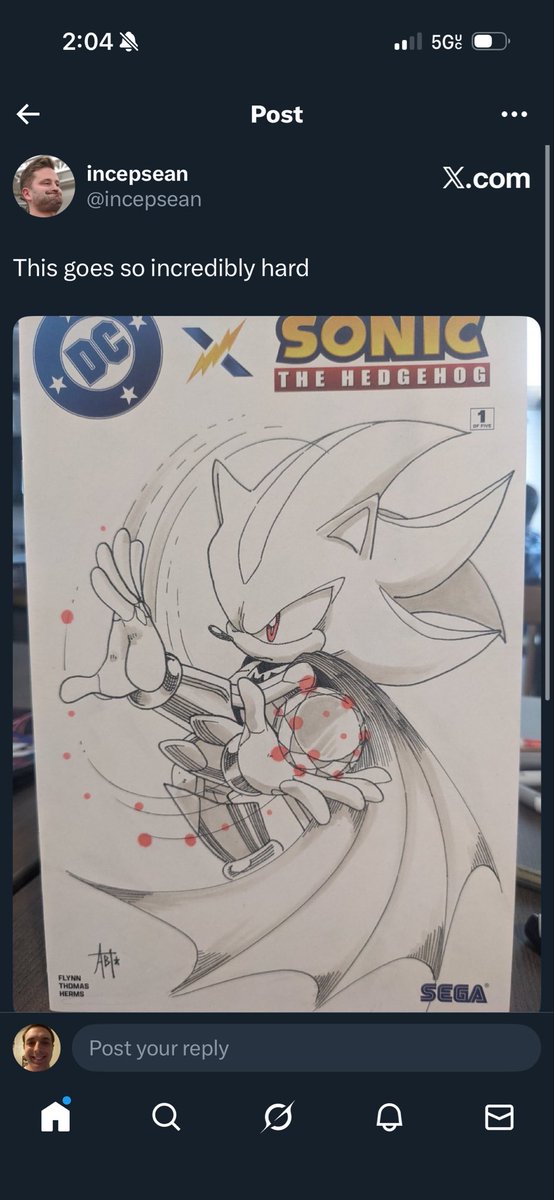 Dylan76056243's tweet photo. @sonic_hedgehog Ok, last one, promise 😂 https://t.co/pO2XURUxXu