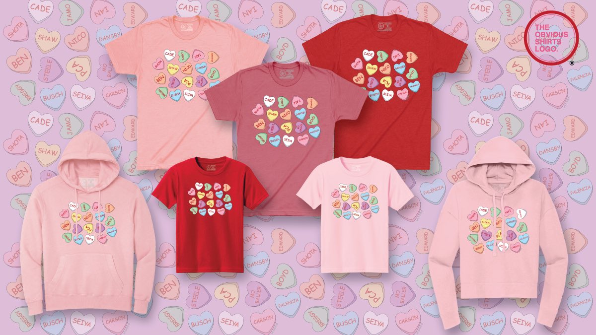 obvious_shirts's tweet image. THESE ARE ONLY AVAILABLE UNTIL SUNDAY! GUARANTEED IN TIME FOR VALENTINE’S DAY! FUN!