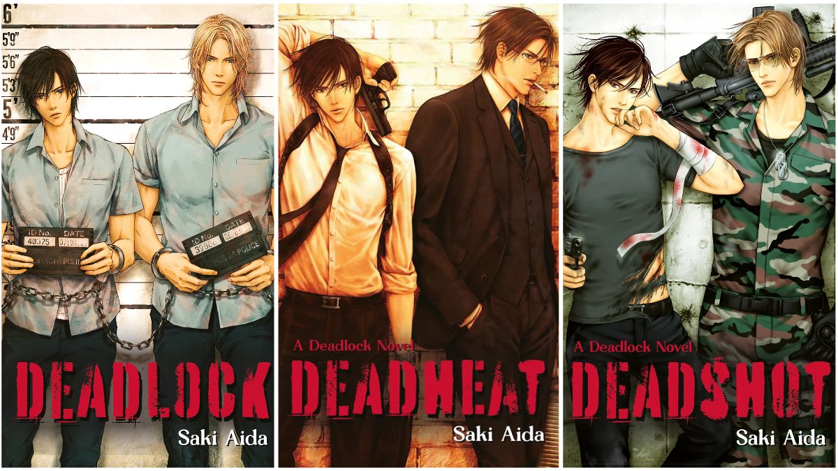 💢 Once the 3rd and final #Deadlock novel (ᴍᴀɪɴ ꜱᴛᴏʀʏ) is released in English this March--

I'll do a giveaway for a giftcard to <a href="/BLovedBooks/">BLoved Publishing</a> so a moot can enjoy the magic of Saki Aida's Deadlock for the first time!

👀 Stay tuned! #英田サキ

(ɪᴍᴀɢᴇꜱ ꜰʀᴏᴍ ʙʟᴏᴠᴇᴅ)