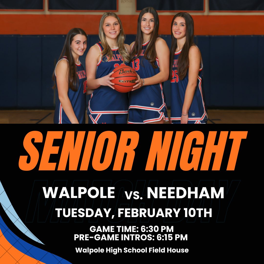 WalpoleGBBALL's tweet photo. Let’s pack the new gym for these four amazing student-athletes this Tuesday! https://t.co/uK4WrFpZTR