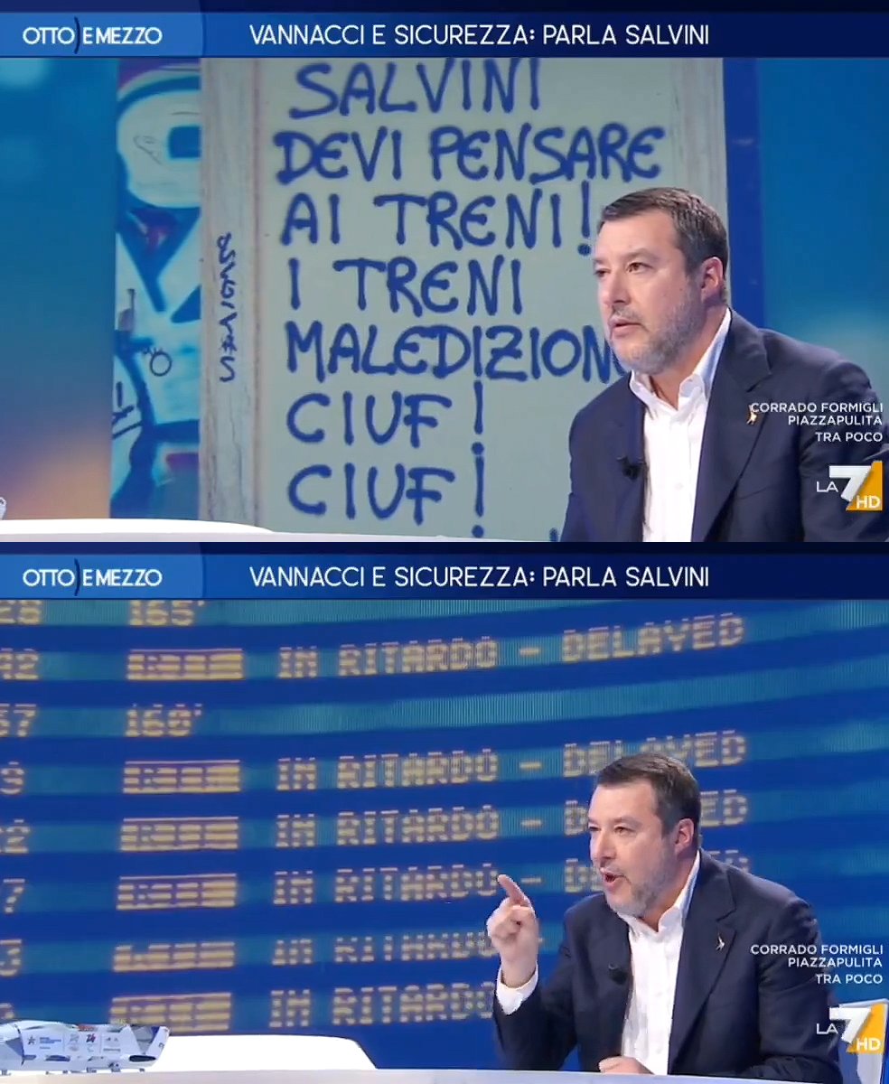 grande_flagello's tweet image. Questi frame sono il punto più alto mai raggiunto nella storia #ottoemezzo