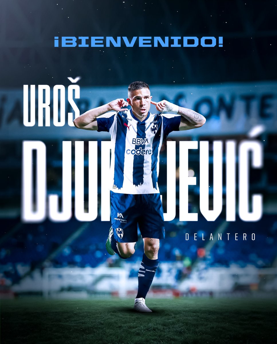 Delantero serbio con potencia, fortaleza, juego aéreo, mentalidad ganadora y gran definición.🔥¡Bienvenido al Monterrey, Uroš Djurdjević!👊🏼🔵⚪

Con 143 goles en su carrera profesional, el campeón de goleo del Clausura 2025 se une a La Pandilla para aportar su explosividad al