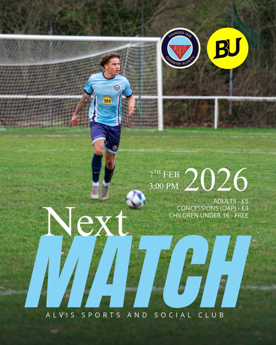 CovAlvis's tweet photo. Game day this Saturday, we host Birmingham United at home 🏟️⚽️

#football #coventry #alvis https://t.co/vfsgIaoeXK