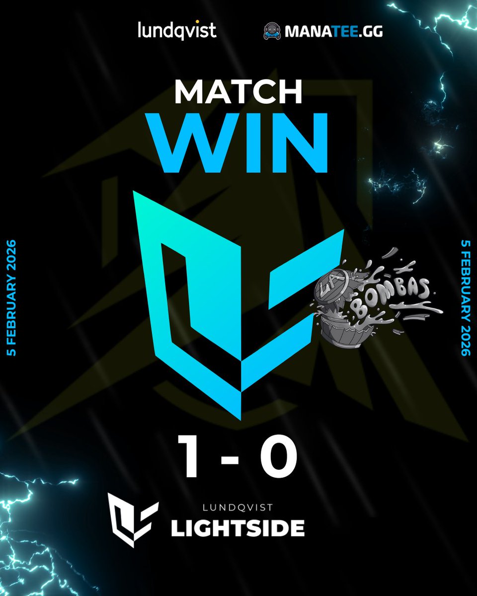 LightsideSWE's tweet photo. On even ground we fought...
@SloppyWalrusX La BOMBAS were bombarded with good plays and vibes in our fifth @NLClol match 🤫

MVP of the match: @Clears99 ⚔️

GGWP 🩵
Total score in group stage is now 2-3. 

Catch up with us next week when we meet @_BulldogEsports 🐶

#JoinTheLightside #LLSwin #NLC2026