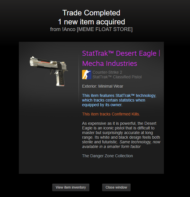 jim_halperto's tweet image. Thanks @Anco_CS2 and @prosbind , Deagle Mecha is 🔥