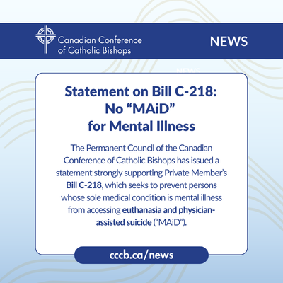 Statement on Bill C-218: No “MAiD” for Mental Illness