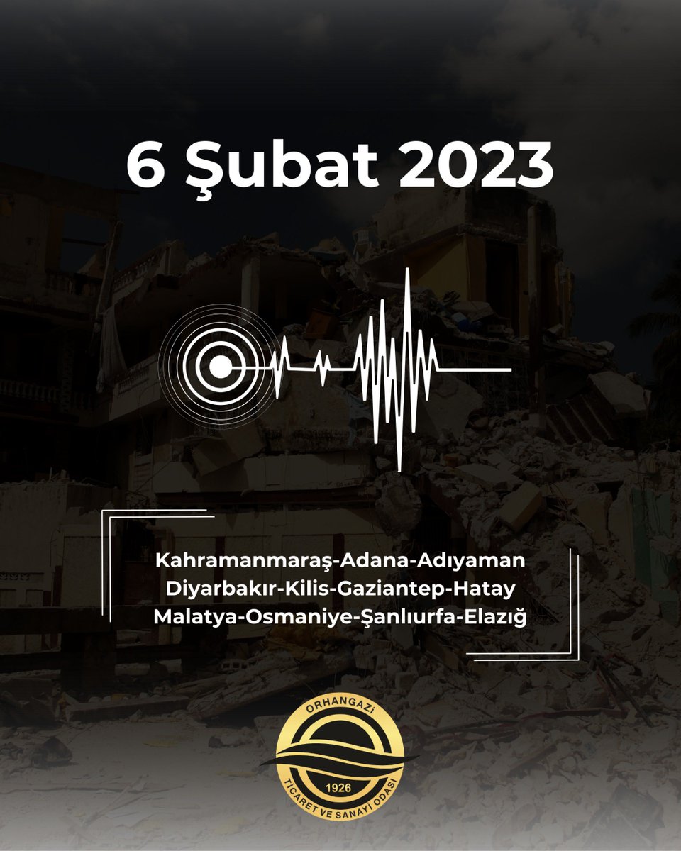 6 Şubat 2023 tarihinde Asrın Felaketini yaşadığımız Depremde, hayatını kaybeden tüm vatandaşlarımızı rahmetle anıyoruz. #6Şubat #AsrınFelaketi