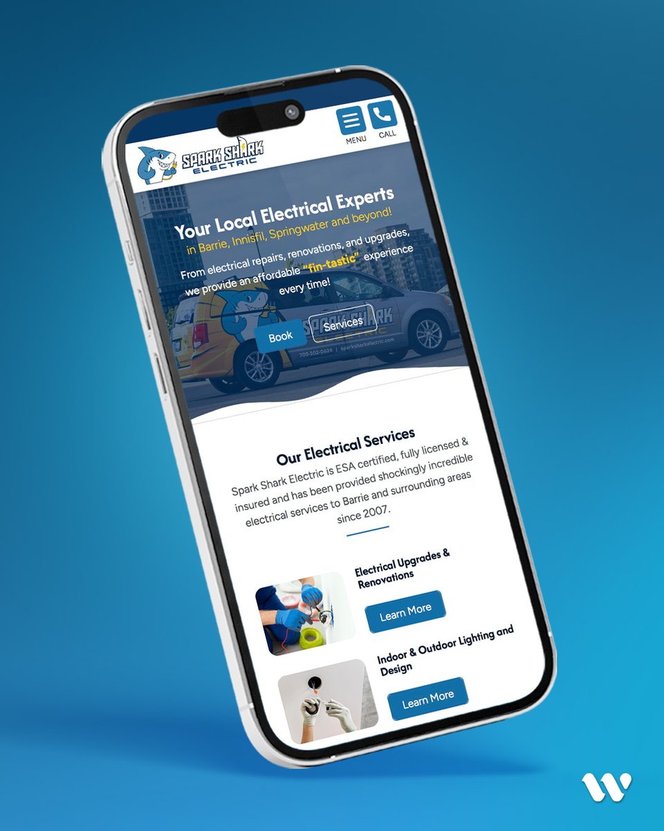 WebDesignBarrie's tweet photo. We just wrapped up a custom website design for Spark Shark Electric. We created a clean, modern layout to help showcase their work and connect with clients in Barrie. Check it out: https://t.co/uEG3a6RZDp
#WebDesignBarrie #ElectricianWebsite #BarrieBusiness #BarrieElectrician https://t.co/trBrndUiY0