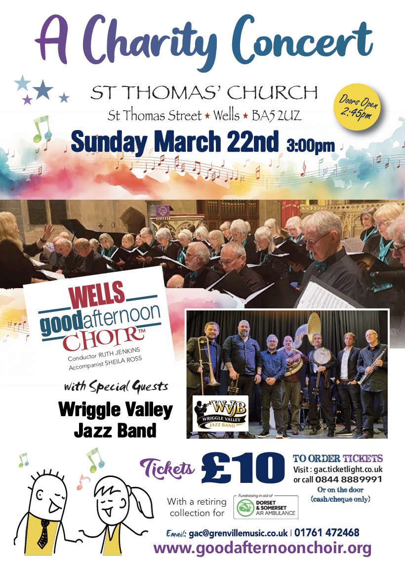 We're really excited about returning to Wells with the fantastic Good Afternoon Choir! Get your tickets now!