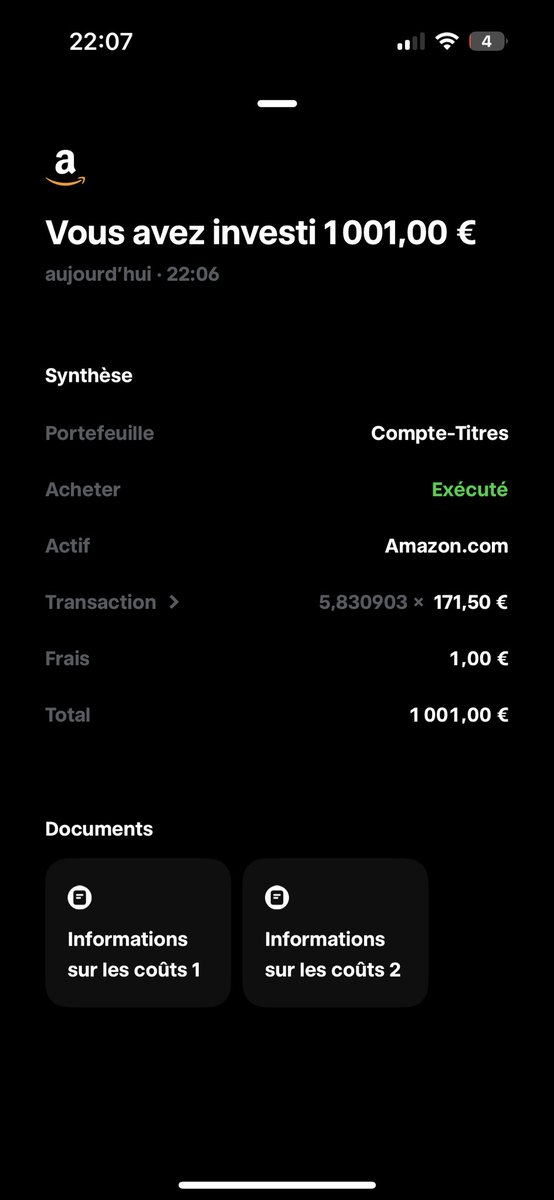 pourpush's tweet photo. Achat du jour :
6 actions Amazon
Nombres d’actions total: 39
PRU: 182,42 https://t.co/9kekmgOeJw
