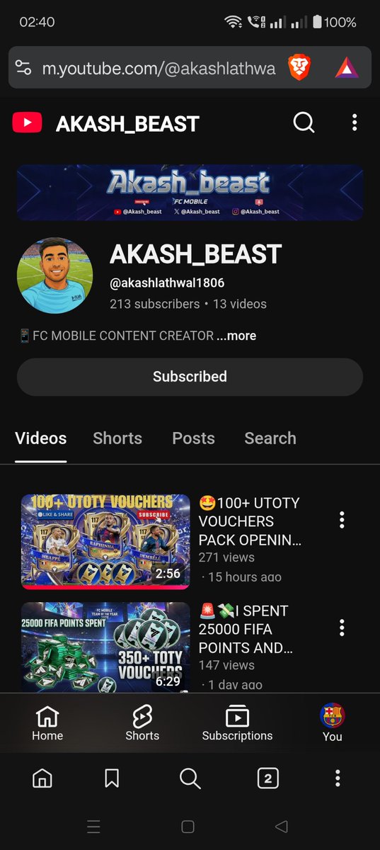 Ashis504405's tweet photo. @Akash62455881 @abhayv5545 @EAFCUniverse24 @FirstHalfYT @khoonigamingg @KJavierFM @fcmobileconsult @fcmobileguide @newcomerFM @saumya_H2H My favourite player in FC Mobile is Mbappe https://t.co/PfZ9DLDHzl