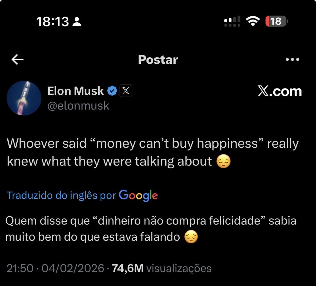 HiTechVideos's tweet photo. Simplesmente o homem mais rico do mundo mandou essa. @elonmusk https://t.co/PR7ENaknCQ