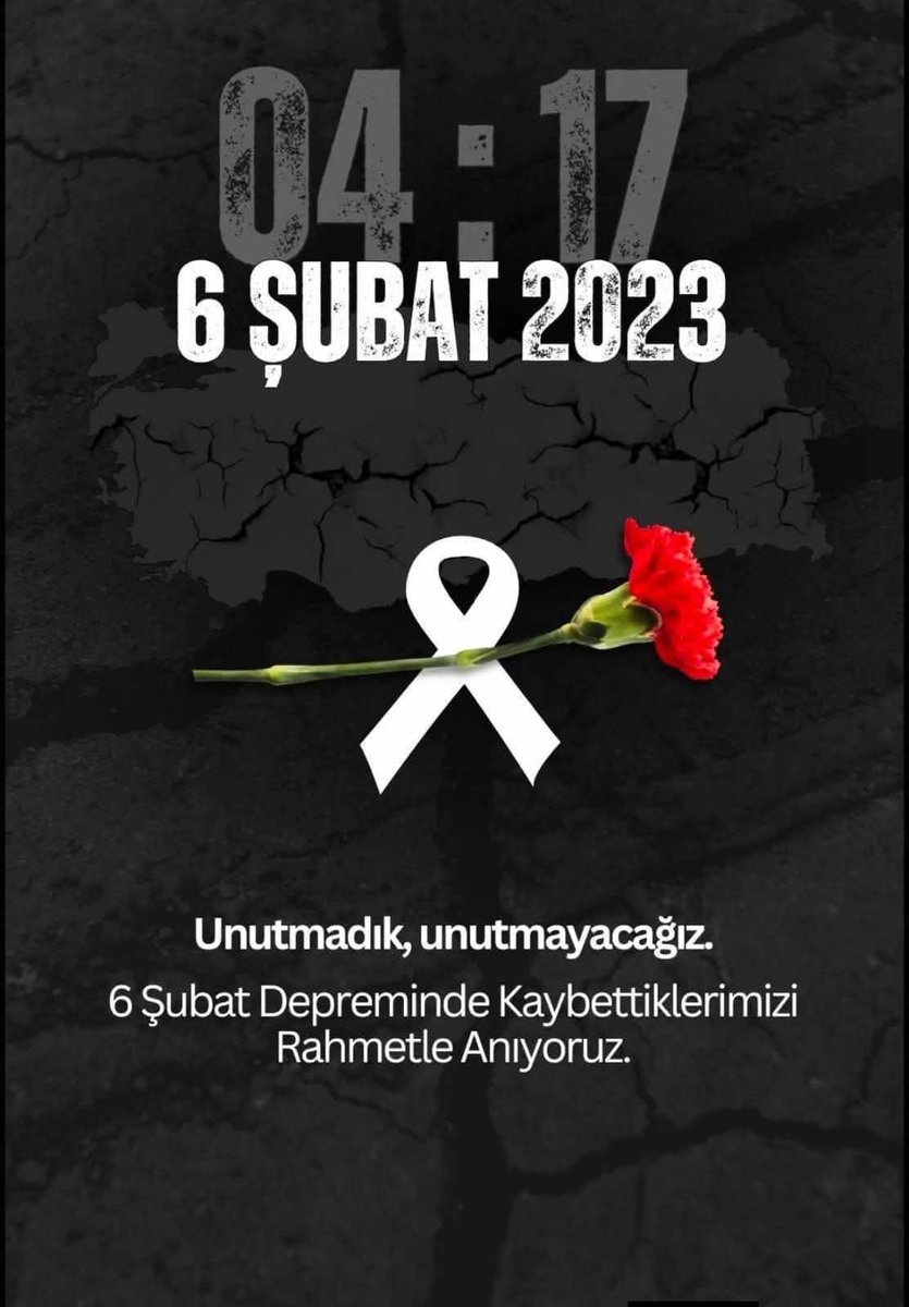 Asrın felaketin de meydana gelen depremlerde hayatını kaybeden vatandaşlarımıza Allah’tan rahmet, ailelerine ve milletimize sabır ve baş sağlığı dilerim.
Allahım ülkemize ve milletimize bir daha böyle acılar yaşatmasın inşallah
#deprem #asrınfelaketi #6şubatdepremi #türkiyem🇹🇷🇹🇷