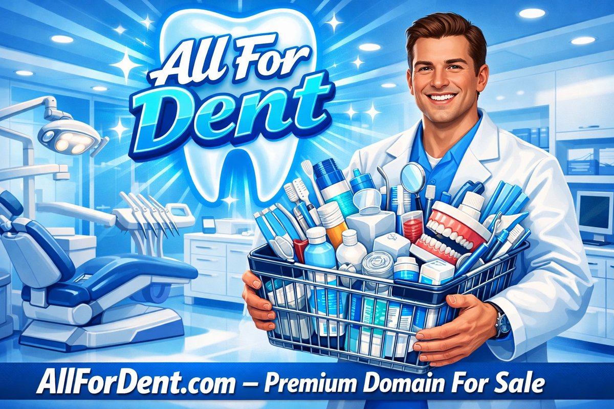 AlexDomainHQ's tweet image. 🦷 Premium Domain For Sale — AllForDent.com 
Building or scaling in the dental space?
This one’s 🔥

💎 Why  works

🟢 Instant clarity
“All For Dent” = everything for dentistry. Clean. Professional. No explaining needed.
🟢 Short &amp;amp; memorable
Only…