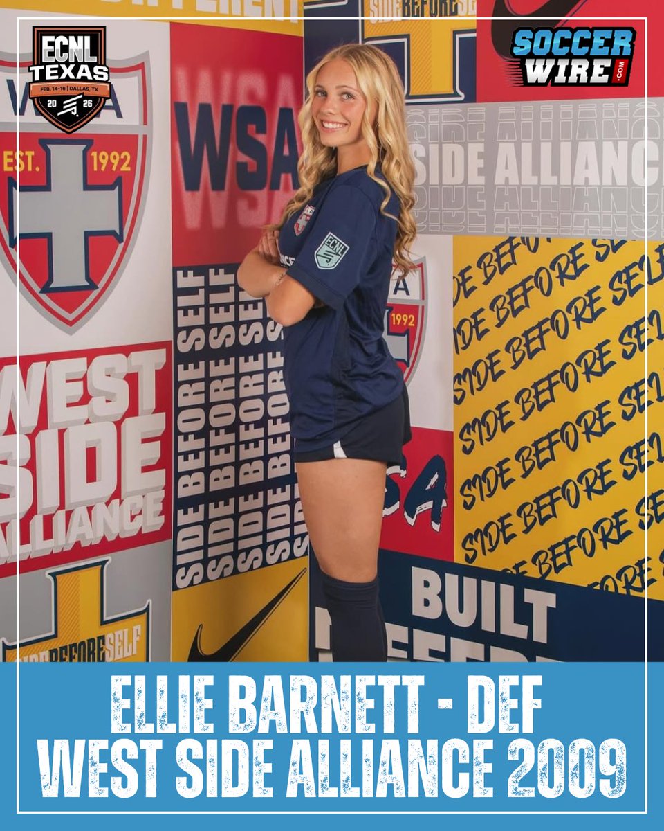 Ellie Barnett (<a href="/EllieMBarnett/">Ellie Barnett • Left-Footed CB • ECNL 2027</a>) - Class of 2027 (Uncommitted) - Defender - West Side Alliance

#ECNLTX