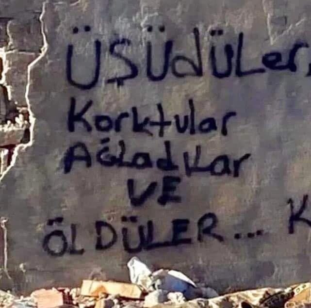"Üşüdüler, korktular, ağladılar ve öldüler/öldürüldüler"
Unutmayacağız, affetmeyeceğiz!
Hatay...