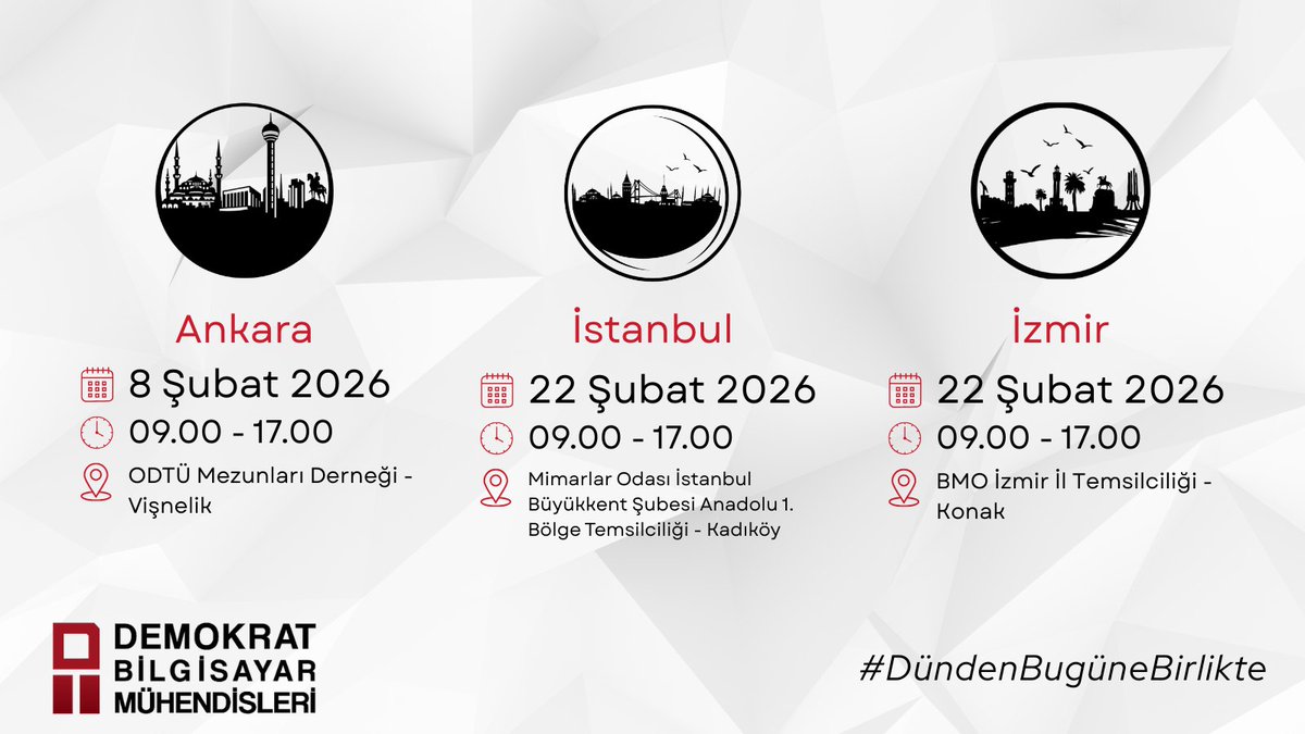 Demokrat Bilgisayar Mühendisleri olarak, Kırmızı Listemizle bu dönemde de omuz omuzayız! Bilime inanan, sansüre karşı duran, emekten ve toplumdan yana mühendislik anlayışımızı kararlılıkla sürdürüyoruz.
#BMO #TMMOB #BilgisayarMühendisleri #ToplumcuMühendislik