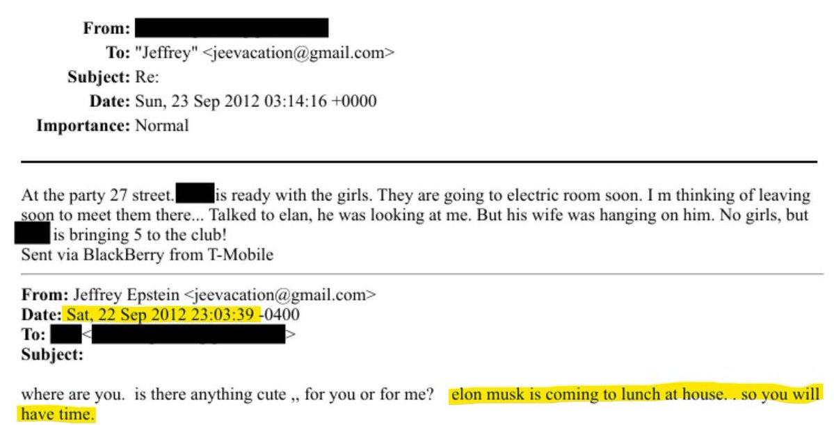 Elon was getting massages by women Epstein had trafficked. Don’t forget that Elon forces all his SpaceX flight attendants to give massages as well