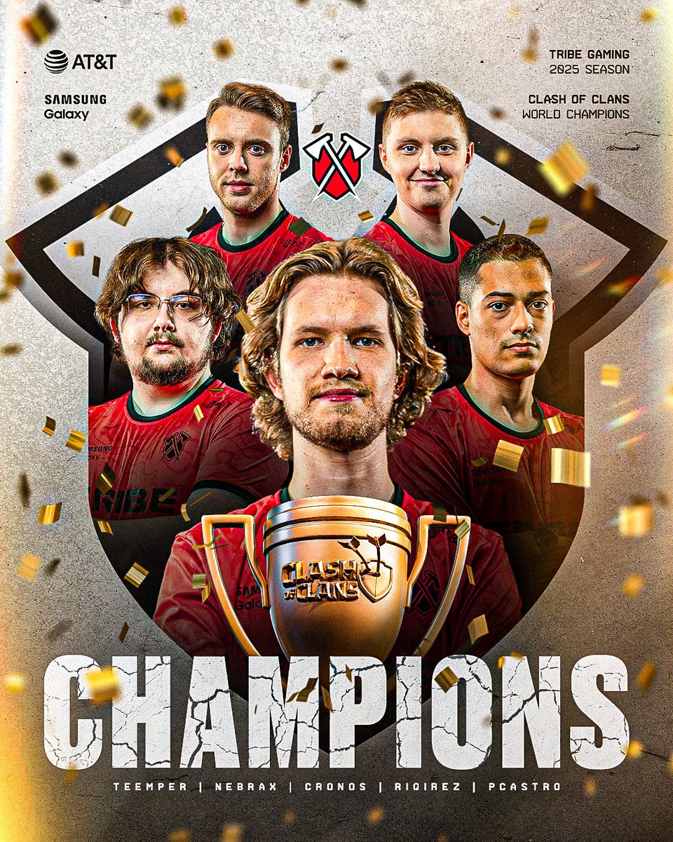 Just a little love for the 2025 champs!🏆

Disclaimer: No infringement intended. Unofficial content. If the team, players, or rights holders object to the use of any imagery, please reach out - I’m happy to discuss or remove the content

#FanArt #TribeGaming #ClashOfClans