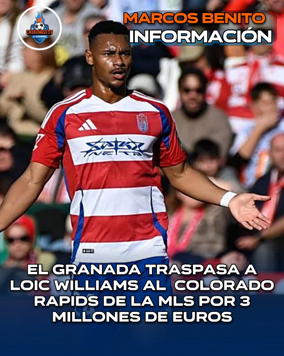 ‼️ Loic Williams, a Colorado Rapids.

👉 El futbolista firma por 4 temporadas y se quedará en el Granada hasta final de temporada.

ℹ️ Información de <a href="/marcosbenito9/">Marcos Benito</a>