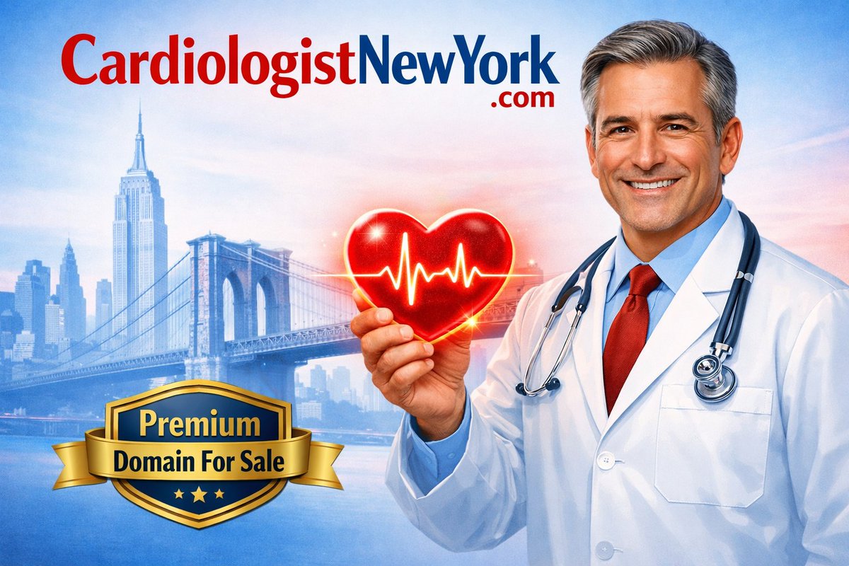 AlexDomainHQ's tweet image. ❤️🚨 Premium Domain Alert — CardiologistNewYork.com FOR SALE

The perfect .com for NYC heart specialists 🗽
Exact-match. Super memorable. Instant local authority &amp;amp; trust.
🩺 Ideal for:
• Solo cardiologist practice (Manhattan / Brooklyn)
• Group cardiology clinic or concierge…