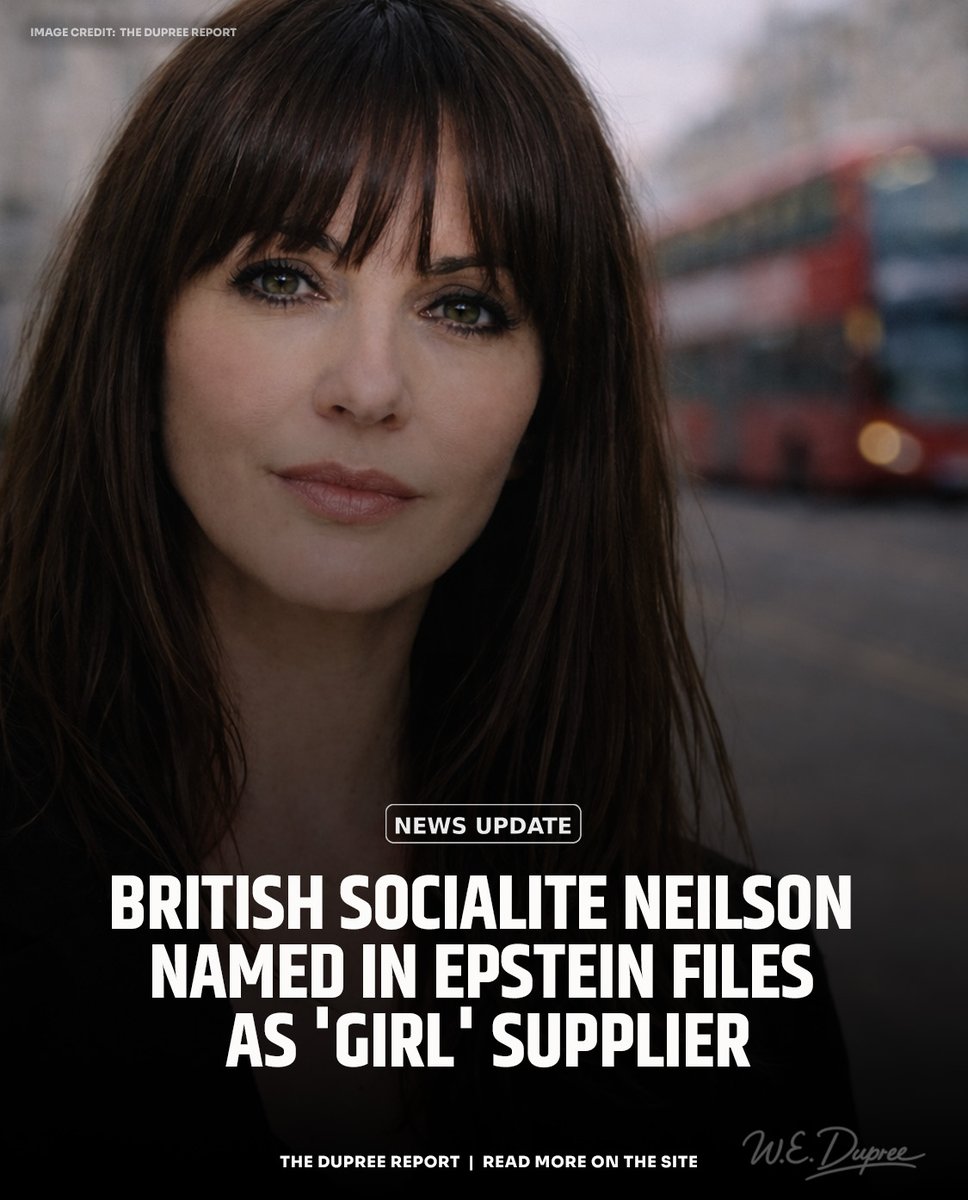 UnfilterdView's tweet image. 🚨 British socialite Neilson named in Epstein files as "girl" supplier. Will more high-society figures face scrutiny? #EpsteinFiles #Neilson #DOJ

Details: thedupreereport.com/2026/02/annabe…