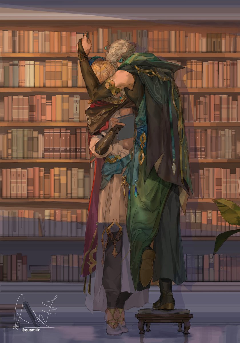 Library date☀️ #haikaveh #GenshinImpact