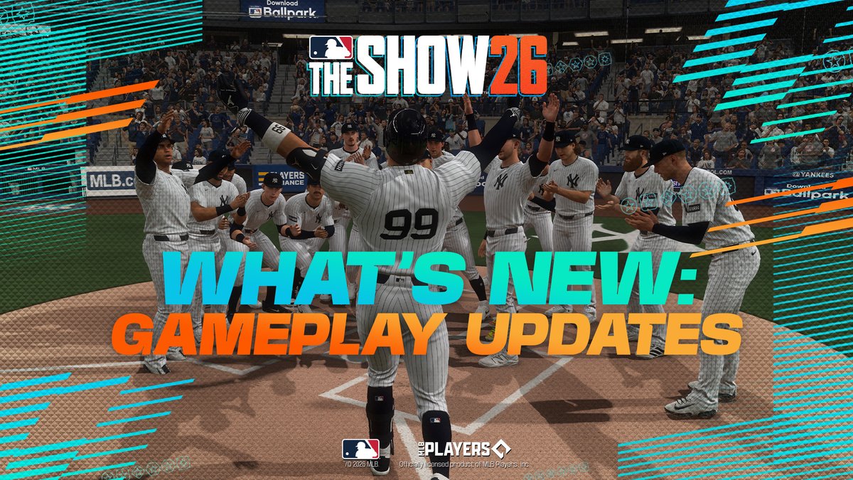 MLBTheShow's tweet photo. Check out what's new in #MLBTheShow 26 gameplay updates. 👀
Visit the blog for the latest.

https://t.co/Vqi2Pbjhda https://t.co/cNYA6d8C7R
