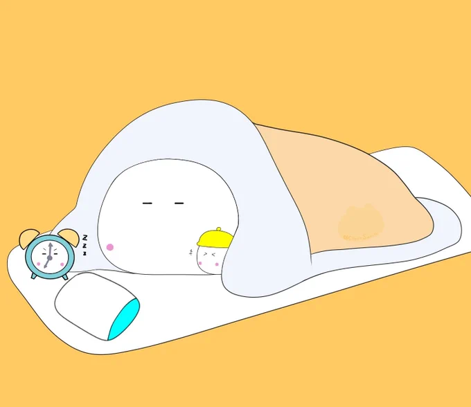 おはちゃーです(。・ω・)ノ 平日最終日ゆるりと頑張るよー 「明日寒いらしいね」 #イラスト #おはようVtuber