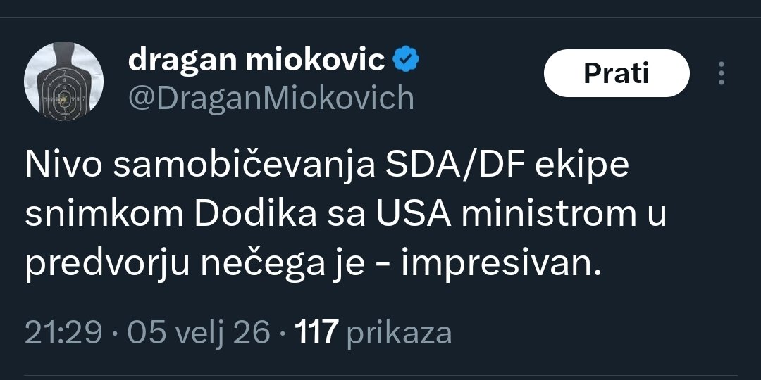 ElvirBecirovic2's tweet photo. Znači, uhapšen nije nego je pobjegao u amerike!
Znao je ex milicijoner sve, sve je odlično predvidio.
Brao Nosorov Miokoviću!
Brao i ostali trojaneri!
💪👏 https://t.co/rsAOk025Jg