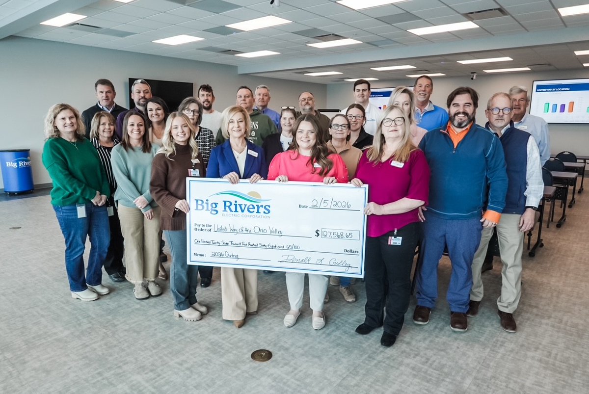 We're proud of all the ways our employees give! Our employees host United Way campaigns each year and encourage others to support local charities. Today, we celebrated $127,000+ raised in 2026 for the United Way of the Ohio Valley through employee donations and a company match.