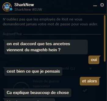 Mefaispaschieer's tweet photo. Le racisme n'est pas un "détail" j'en ai subi en game aujourd'hui, @RiotGamesFrance votre jeu mérite mieux que ça et les joueurs aussi https://t.co/hlErm612pI