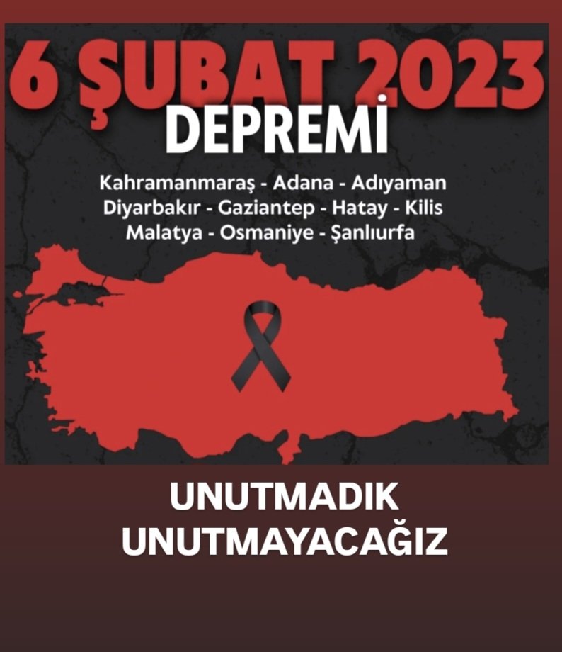 HulyaOvac's tweet photo. 6 Şubat Depreminde Hayatını Kaybeden Canlarımızı Rahmetle Anıyorum.Allah Bir Daha Böyle Acılar Yaşatmasın.. https://t.co/5Jq8vr7n2X