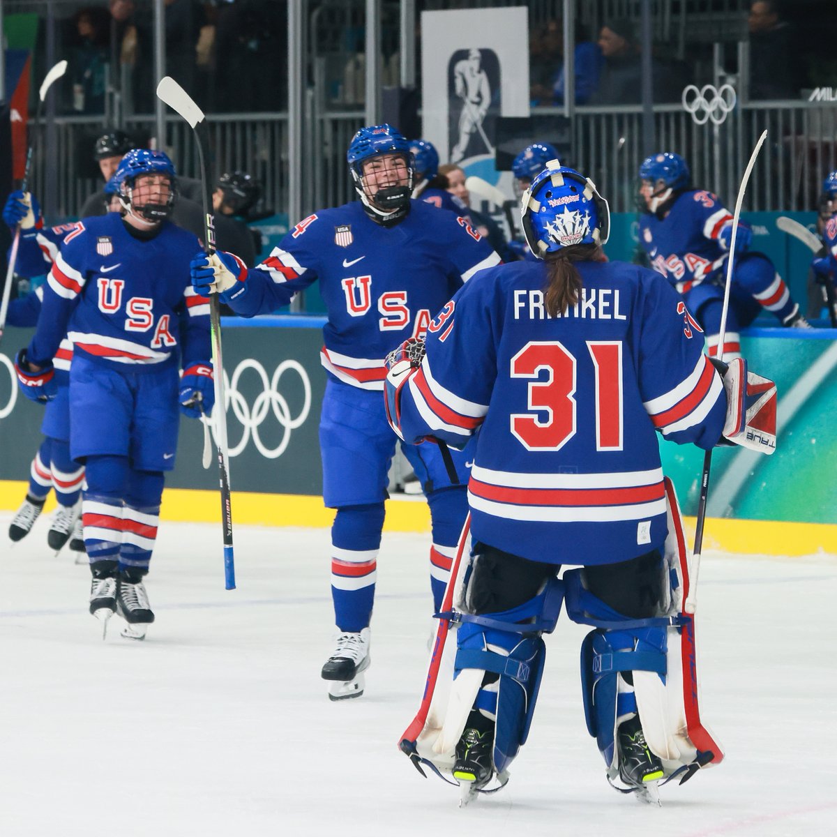 usahockey's tweet photo. Great night to have a great night! #WinterOlympics https://t.co/sWfUBpJiRQ