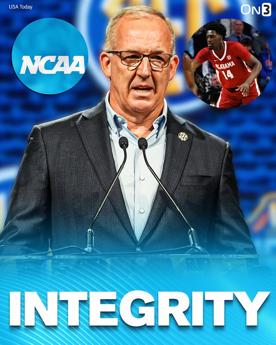 On3's tweet image. NEW: SEC commissioner Greg Sankey asks courts to uphold the NCAA’s eligibility rules in the Charles Bediako case:  

“I respectfully ask the Court to uphold the NCAA eligibility rules challenged in this case, which are essential to the integrity of college sports, to the…