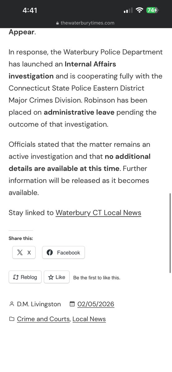 Well gee…. For 3.5 I’ve been begging <a href="/WaterburyPD/">Waterbury Police</a> to fully investigate my trafficking case and computer crimes. Everyone keeps telling me they must be corrupt being they refuse to investigate or process evidence. I have refused to publicly make that assumption, and then lo and