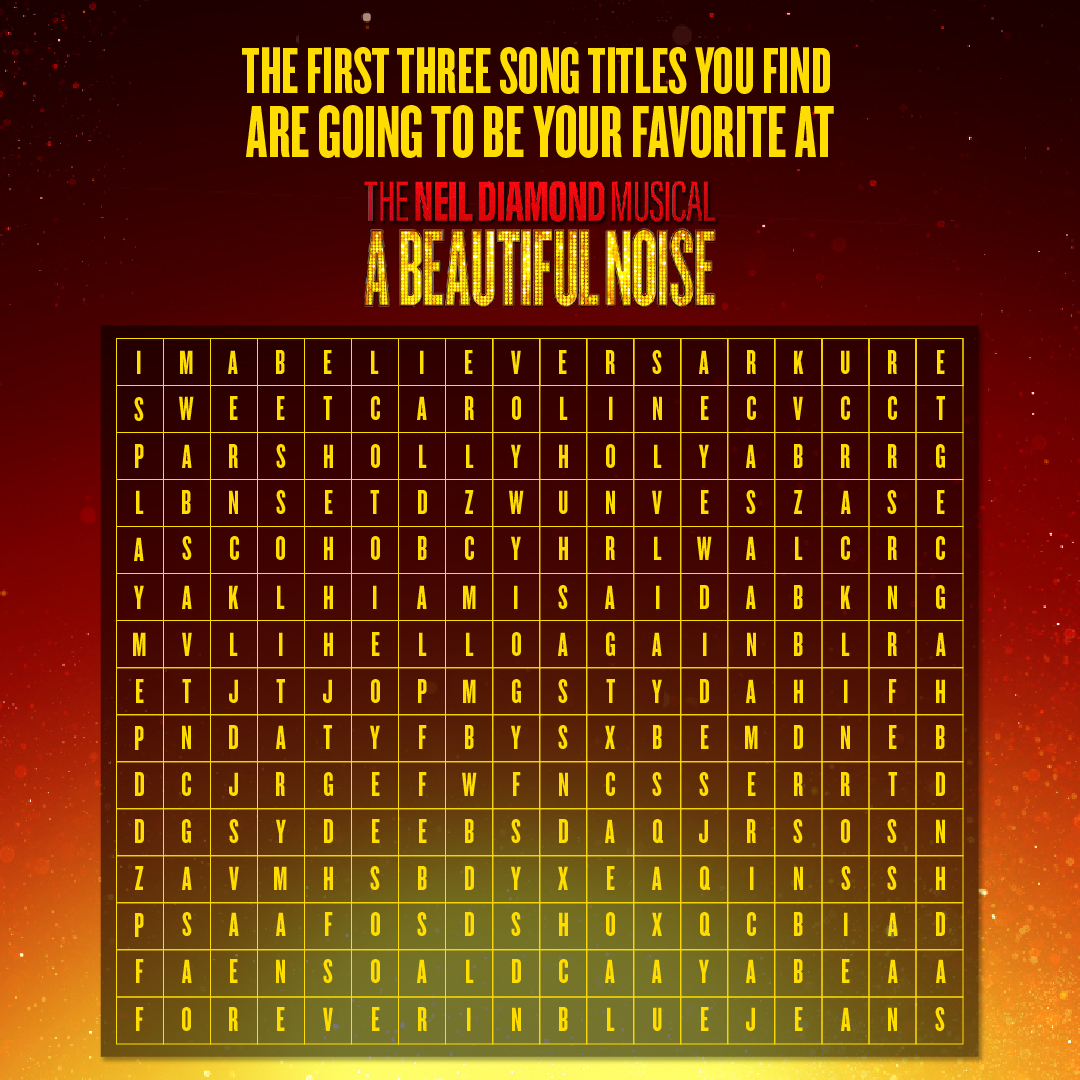 MajesticEmpire's tweet image. 🔎 The first three Neil Diamond songs you find are going to be your favorites at A BEAUTIFUL NOISE: THE NEIL DIAMOND MUSICAL! 
🎶 Drop the ones you spotted first in the comments ⬇️ 
🎟 atgtix.co/3MbEx88
#ABeautifulNoise #SoGood