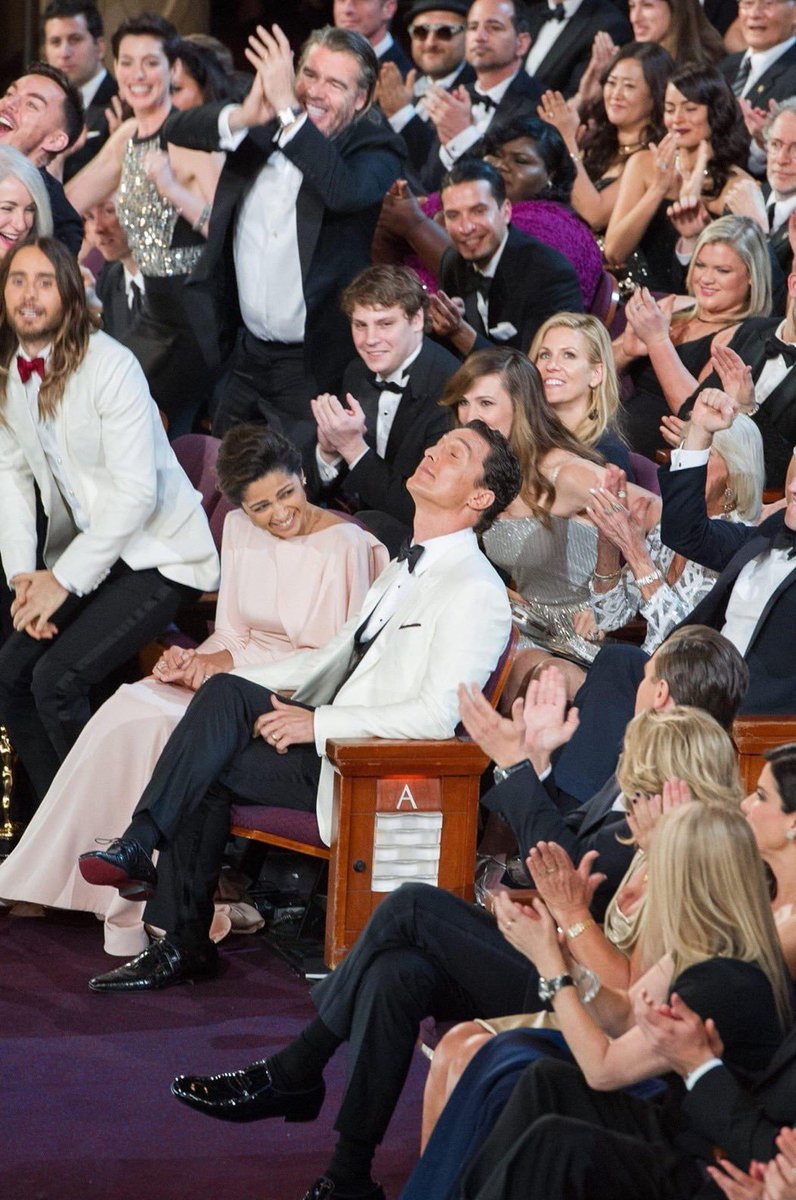 TheCinesthetic's tweet photo. Matthew McConaghey’s reaction to winning his first Oscar for Dallas Buyers Club (2014) https://t.co/7aV2AMbhUN