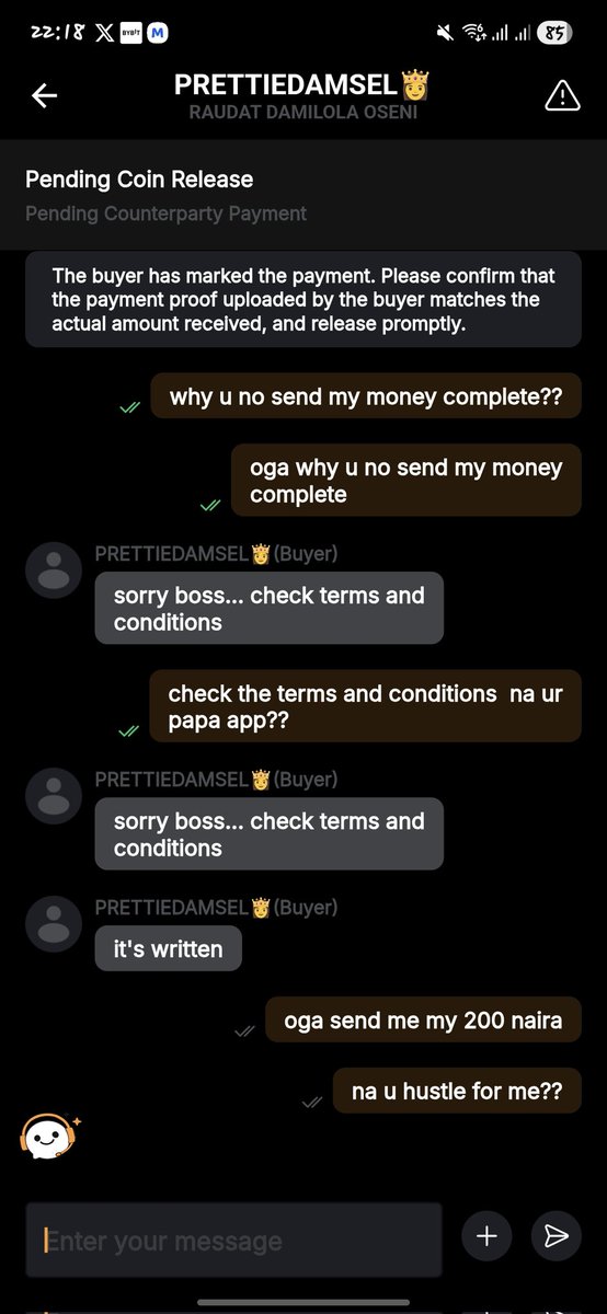 FaruqCrypto01's tweet image. p2p Boiis make una respect una self oo