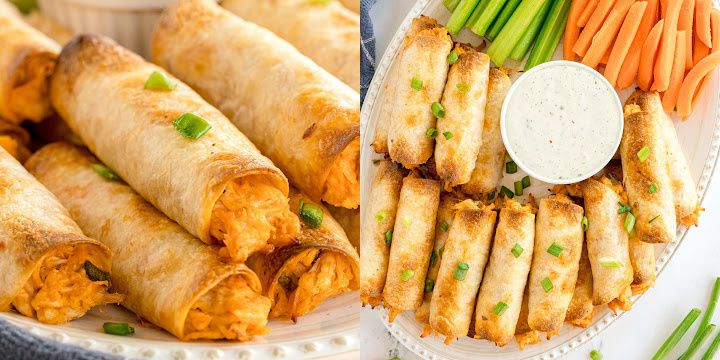 kyleecooks's tweet image. Buffalo Chicken Taquitos - bold flavor, crispy bite, cheesy center 💛 #AppetizerRecipes #SnackAttack #PartyFood #kyleecooks kyleecooks.com/buffalo-chicke…