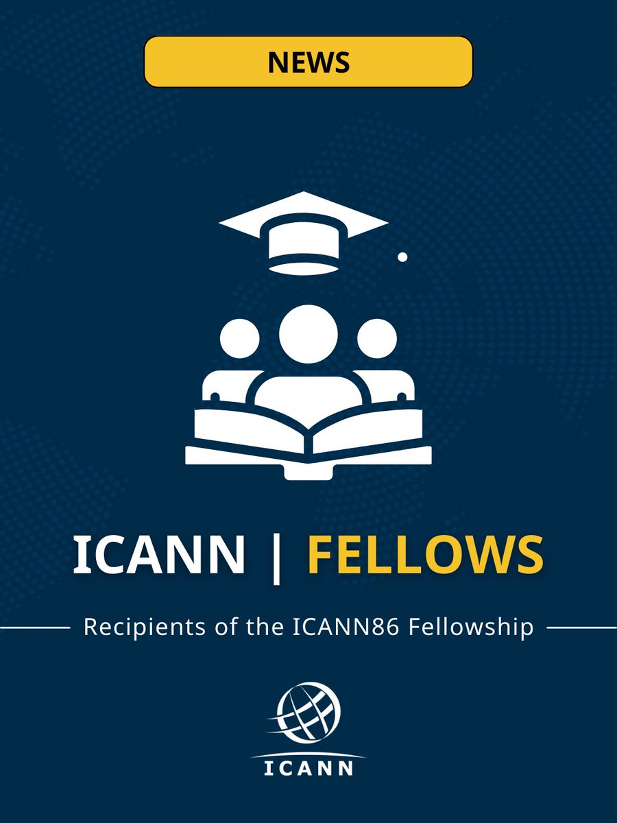 📢 #ICANN has announced the recipients of the #ICANN86 Fellowship ...