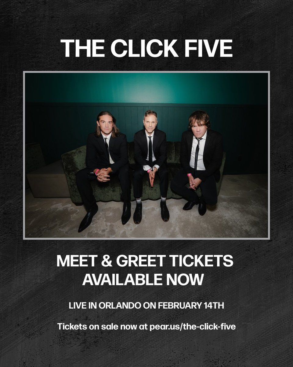 Valentine’s Day plans 🤝 Orlando 

We can't wait to see you guys on February 14th! Come hang with us and snap a polaroid. 📸 Meet &amp; greet tickets on sale now at pear.us/the-click-five…