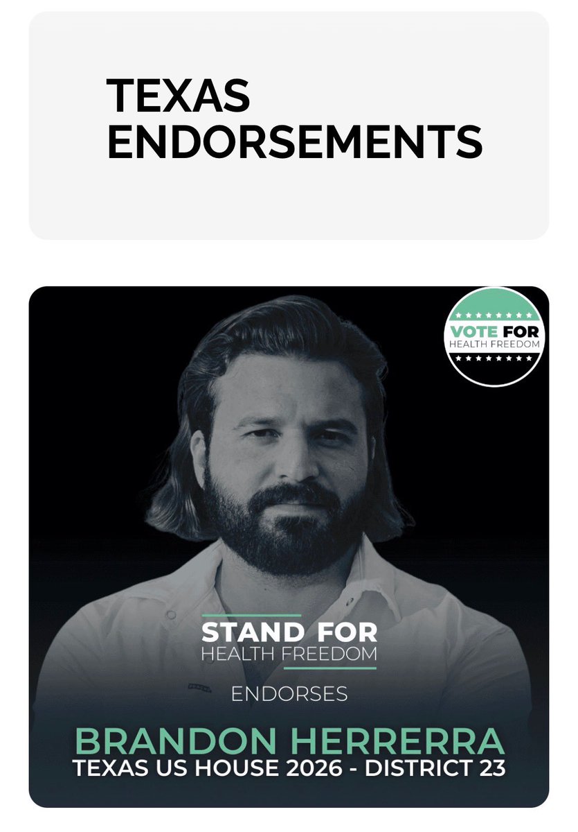 Very proud of this endorsement!

Thank you <a href="/standforhealth1/">Stand for Health Freedom</a>