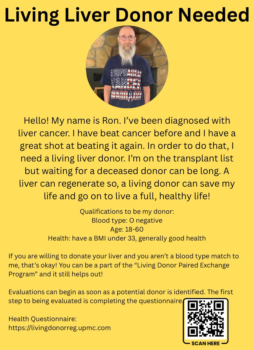 annajc16's tweet photo. PLEASE SHARE 
I’m sharing this for my dad:
“I know this is a huge ask and I’m not expecting everyone to be willing to donate. But you can help by: 
Sharing this post - you never know who will see it!
Learn more about living donation.
Keeping me in your thoughts and prayers.” https://t.co/cfW01MqbR0