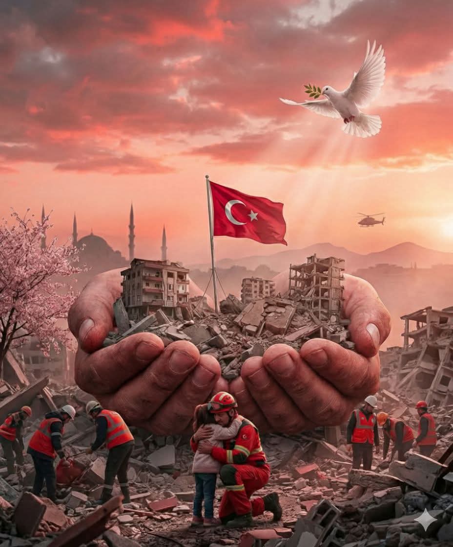 🇹🇷 Milletimizin başı sağ olsun.

🕊️ 6 Şubat 2023’te deprem felaketinin 3. yıl dönümünde, hayatını kaybeden vatandaşlarımızı rahmet, saygı ve özlemle anıyoruz.💔

🤲 Hayatını kaybeden vatandaşlarımıza Allah’tan rahmet, yakınlarına sabır ve başsağlığı diliyoruz.

#Deprem #Türkiye