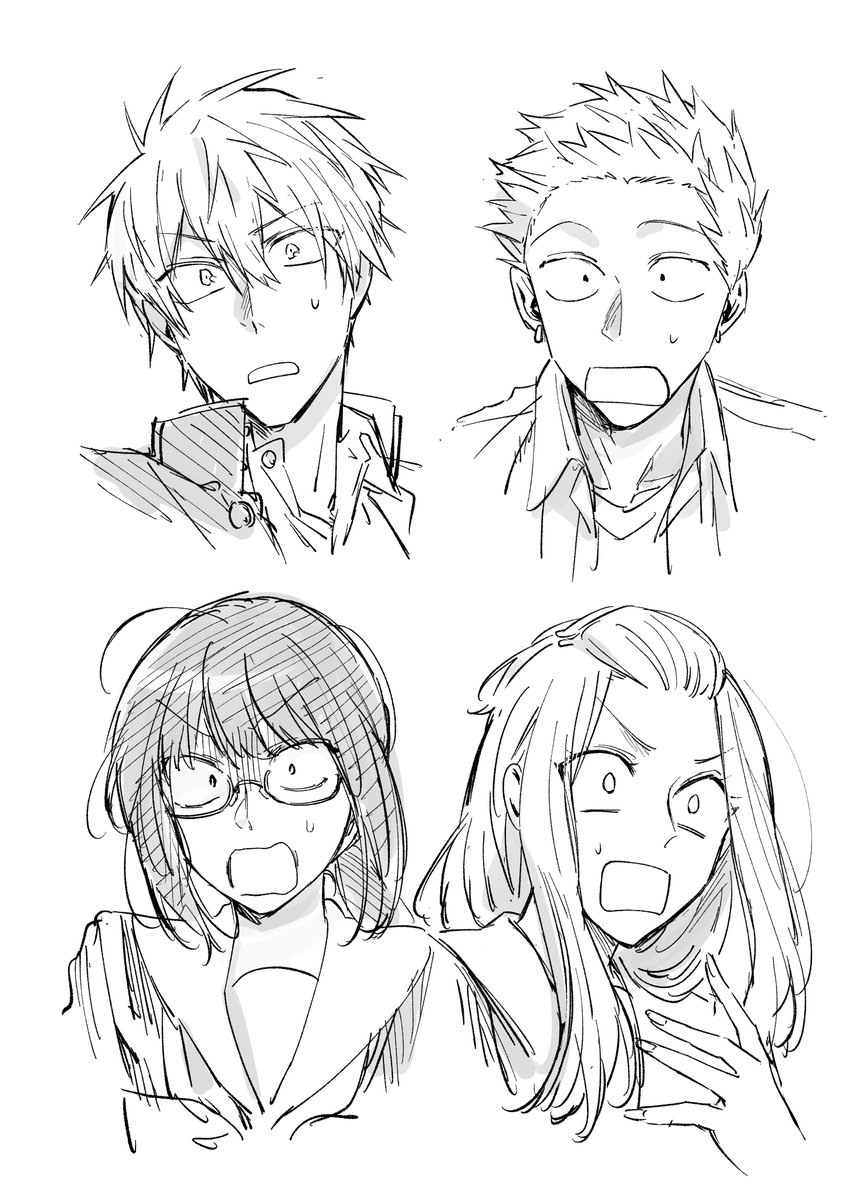 驚き顔描くの好き