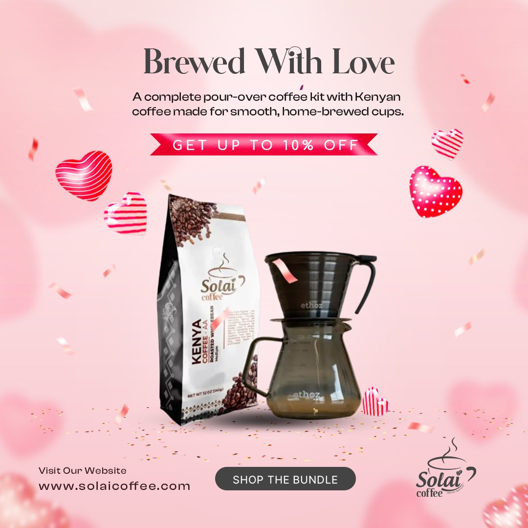 Get a gift for him or her this Valentine's..no excuses , price dropped! 

Coffee is the warmth that brings us. Solai Coffee connects you to the warmth of the people and the place the coffee comes from. 
solaicoffee.com/r/tsw