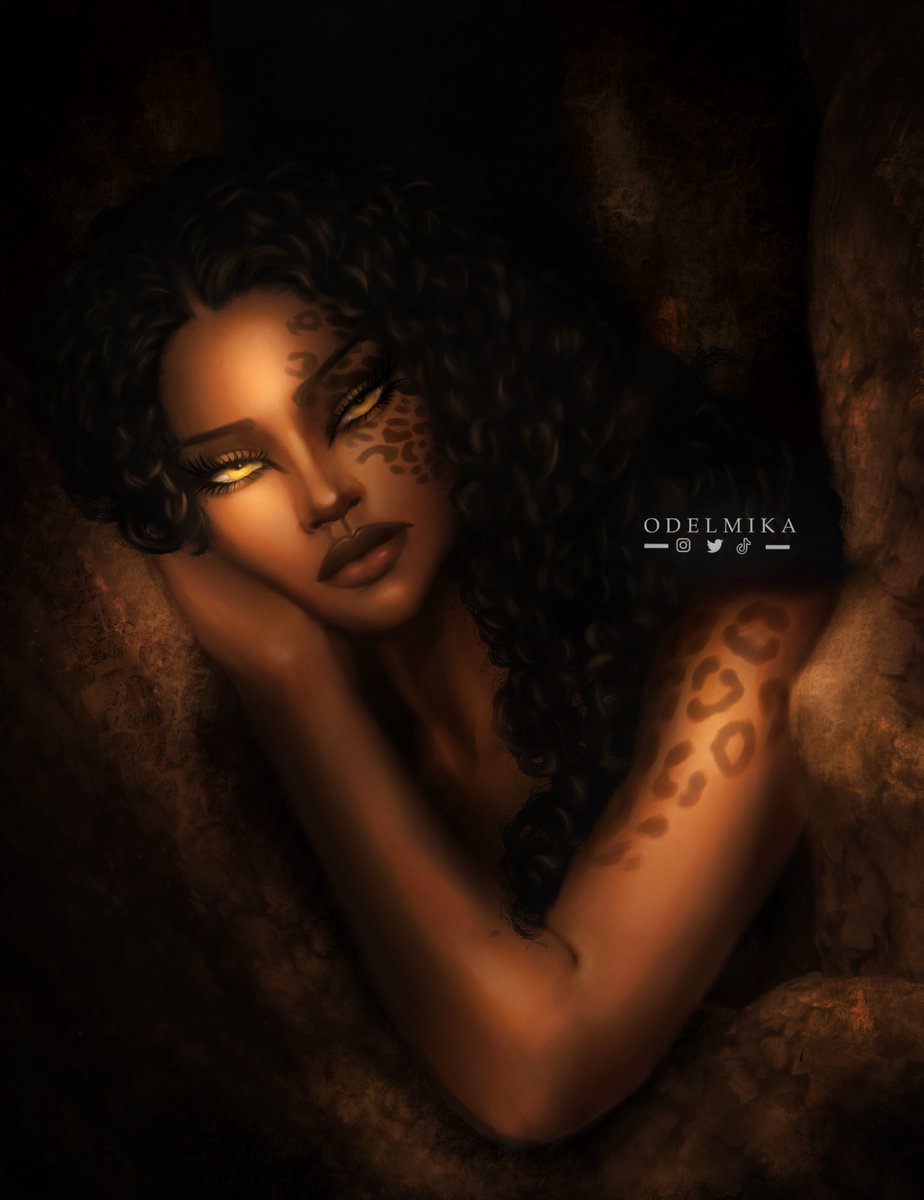 odelmika's tweet photo. Leopard as a human. starting an art series of animals made into humans 

#art #blackartist #BlackHistoryMonth https://t.co/0ZHNDAHQ45