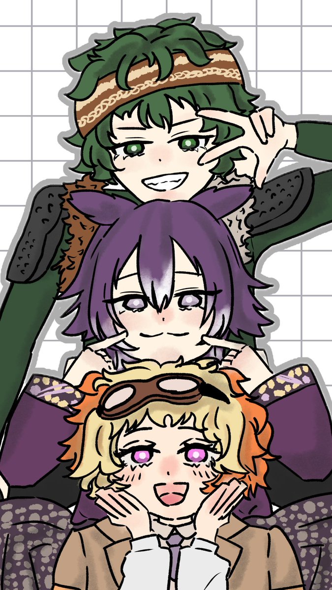 あざと番長アルデラwith三馬鹿
この3人の絡み面白くて大好き🫶🏻💕💕
(※1部衣装省略)
#金ペテFA  #金ペテ