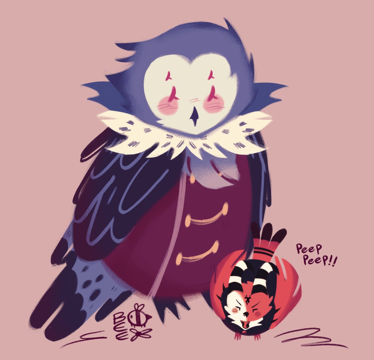 Awkwardbee4's tweet image. More art of them as birds
(I love making my art into keychains)
#HazbinHotel #HazbinHotelFanart #HazbinHotelVox #HazbinHotelAlastor #HelluvaBoss #HelluvaBossStolas #HelluvaBossBlitzo #fanart